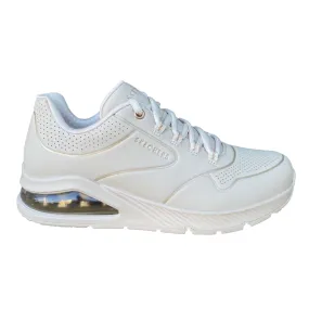 Skechers scarpa sneakers da donna Uno 2 Golden Trim 155637/OFWT bianco sporco