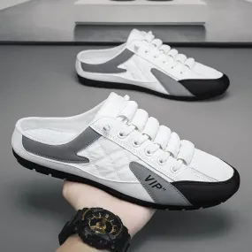 Summer 2023 Half Slippers for Men  Trendy Flat Bottom Casual Sneakers