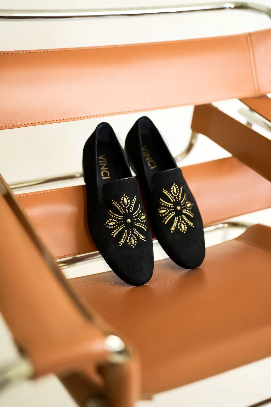 The Lazio Shoe Black Suede Slip-on Loafer Men Shoe