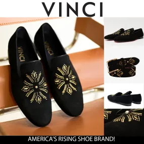 The Lazio Shoe Black Suede Slip-on Loafer Men Shoe