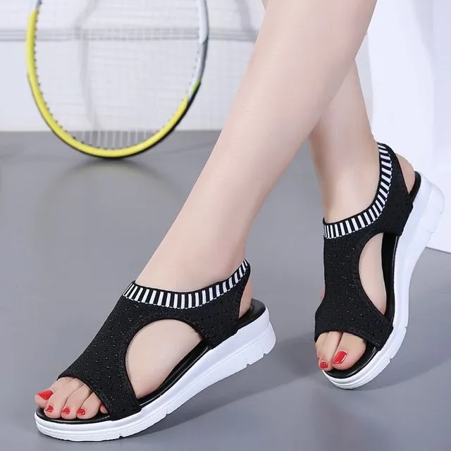 Women’s Breathable Sandals | Comfortable Wedge Heel Walking Shoes, Summer Platform Sandals in Plus Size